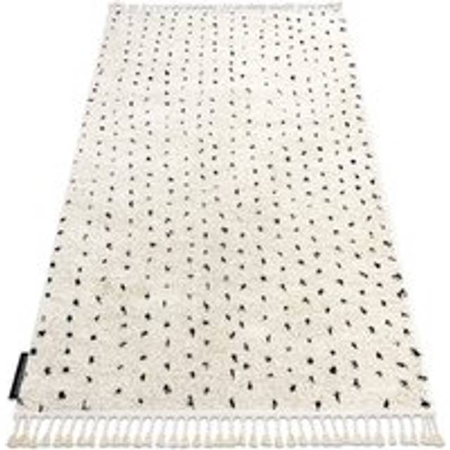 Rugsx - Carpet berber syla B752 dots cream Fringe Berber Moroccan shaggy beige 120x170 cm