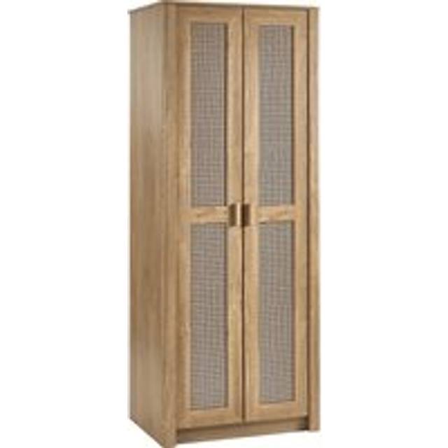Julian Bowen Sydney 2 Door Rattan Effect Wardrobe - Wood