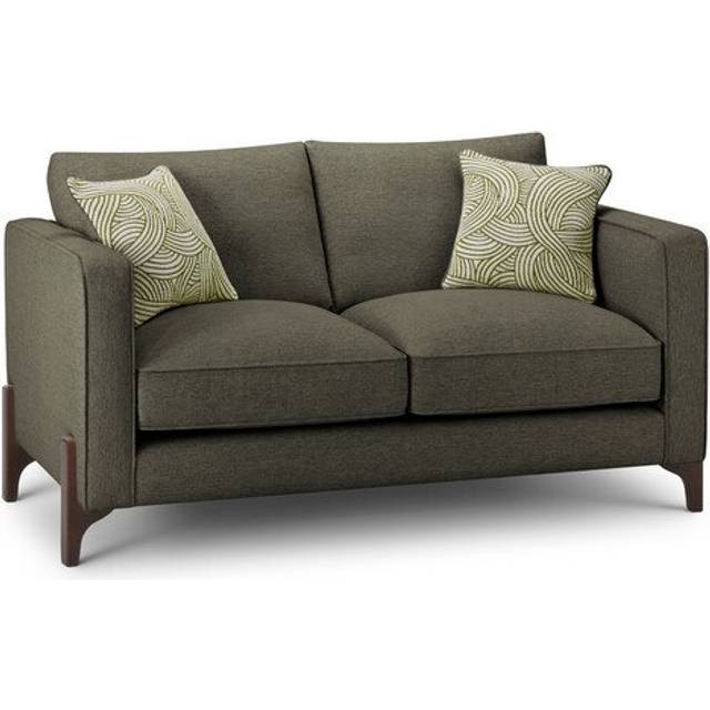 Dark Feet & Emerald Fabric Sofas - 2 Seater Sofa - Jude Range - Oak Furnitureland