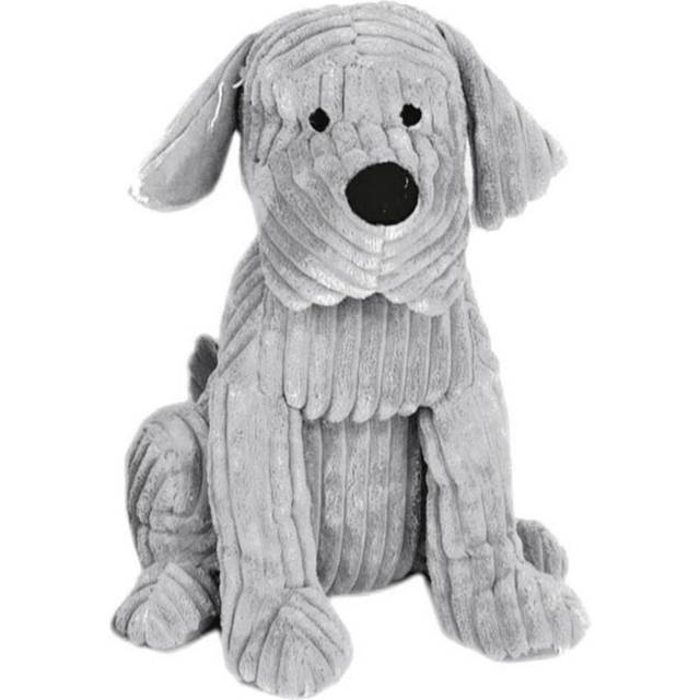 Take Me Home Door Stop - 28Cm Ribbed Grey Dog