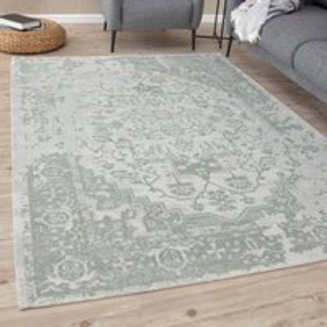Washable Rugs for Living Room Kitchen Bedroom Vintage Design Green Machine Washable Area Rugs and Runners 6961 - 200cm x 290cm