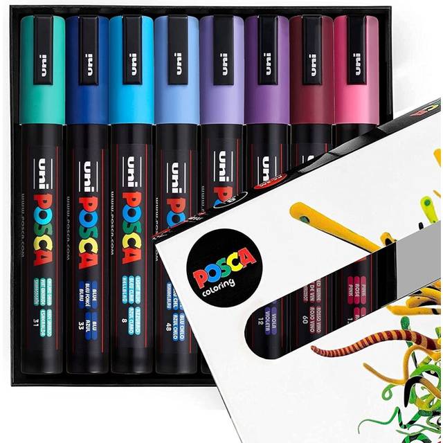POSCA Markers - PC-5M Spectrum Set of 8 - Pack B - In Gift Box