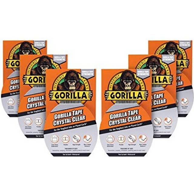 Gorilla 3044701 Tape Duct Tape Crystal Clear 48mm x 8.2m (Pack of 6)