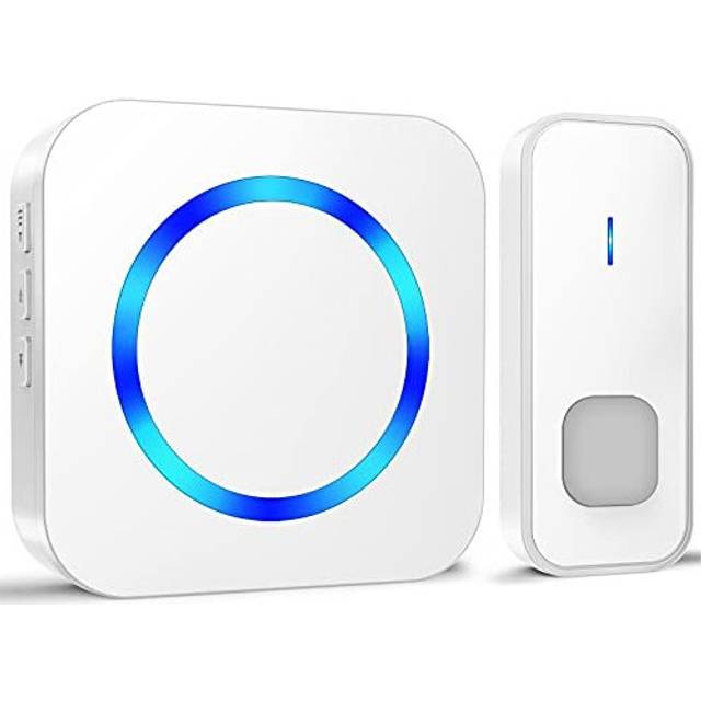 Doorbell, Waterproof Wireless Doorbell Cordless Battery Operated at 1300ft Long Range, Plug in Electric Door Bell Chime Kit with 55 Melodies