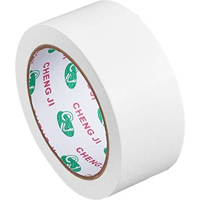 1.8in x 65.6ft Bookbinding Repair Tape White Fabric Tape Adhesive Duct Tape Safe Cloth Library Book Seam Sealing Hinging Craft Tape for Webbing Repair