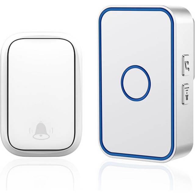 CACAZI FA78 Self powered Wireless Smart Home Doorbell Switch One for One Pager Waterproof EU Plug Bell