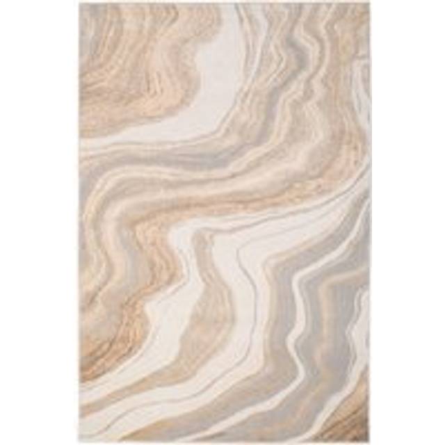 Greige Gold Marble Modern Living Area Rug - Metallics - 190cm x 280cm