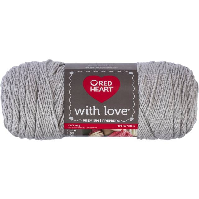 Red heart with love yarn-light grey e400-1441
