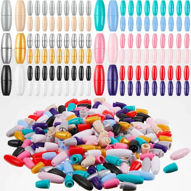 120 Pcs Breakaway Clasps Plastic Breakaway Safety Clasps for Lanyard Clasp Bead Barrel for Necklace Bracelet