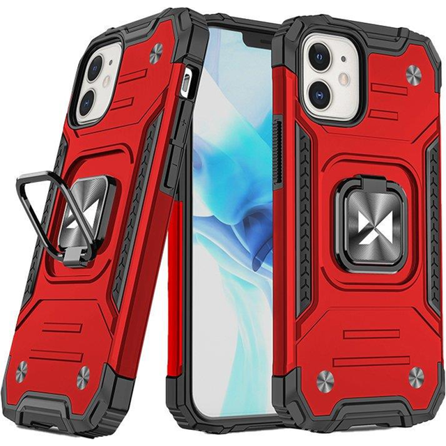 Wozinsky iPhone 14 Mobilskal Ringhållare Armor - Röd