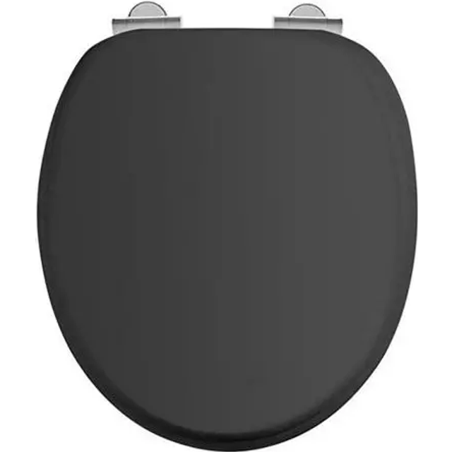 Burlington Matt Black Soft Close Toilet Seat - S48