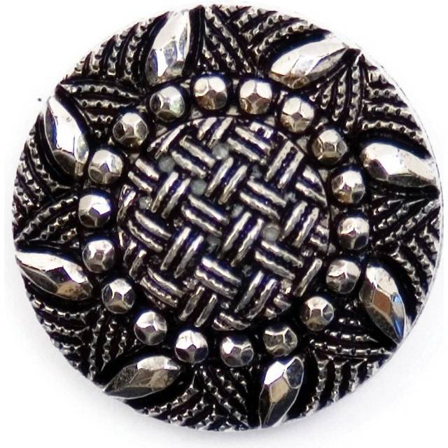 Milward Buttons - Size 12mm, Shank, Celtic Sun Pattern, Silver, Pack of 4