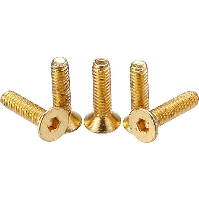 (4mm) 50Pcs Titanium Plated M2 Hex Socket Flat Head Countersunk Screws Alloy Steel 12.9 Grade Screw Bolt M2*8