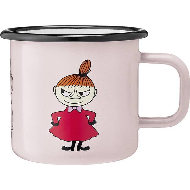 Muurla Moomin emaljmugg 37 cl Little My - Rosa