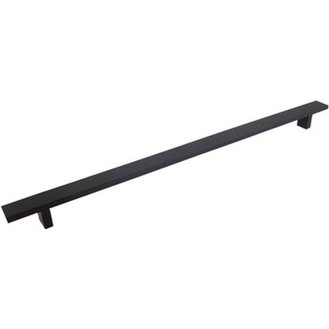 Contempo Living WCLW-16BLK 16 in. Rectangular Aluminum Anodizing with Stainless Steel Matte Black Cabinet Handle