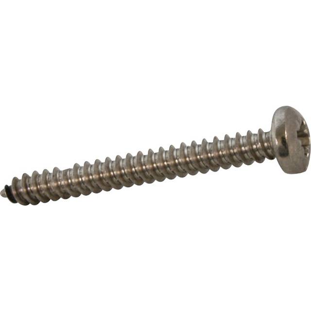 Apex Stainless Self Tapping Pan Head Pozi Screw 3/4" x 8 (100 Pack) in Stainless Steel
