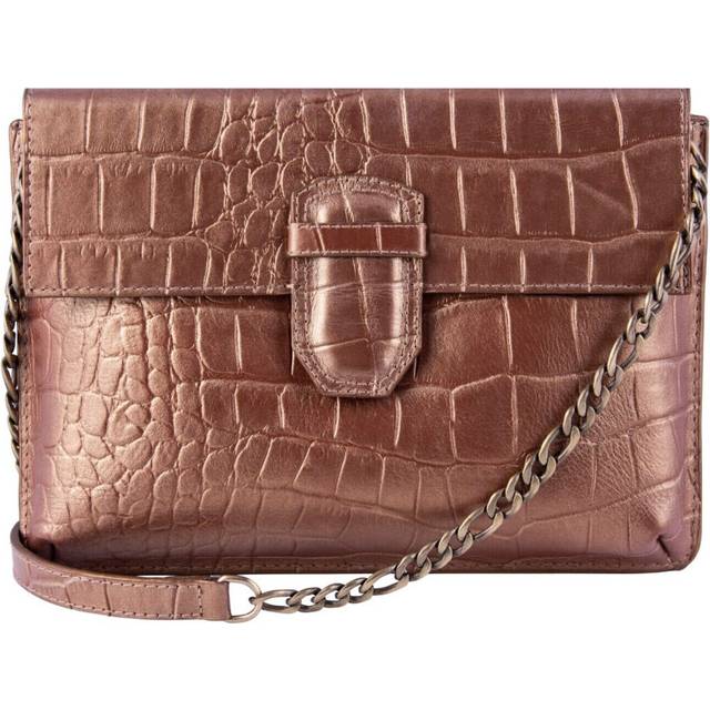 (Bronze) Womens Leathr Clutch Alligator Printed Cowhide Bag