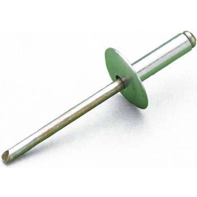 Bralo 4.8 x 18mm Aluminium/Steel Large 14mm Head Dome Rivets