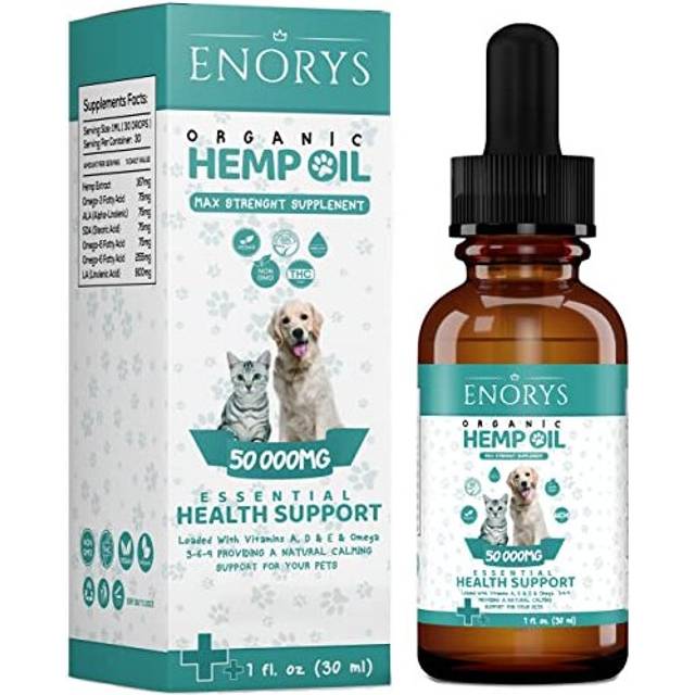 Hemp Oil for Dogs Cats Natural Anxiety Stress Relief for Dogs Cats Hip Joint Supplement for Dogs Pet Hemp Calming Drops Hemp Oil for Calming Dog Cat