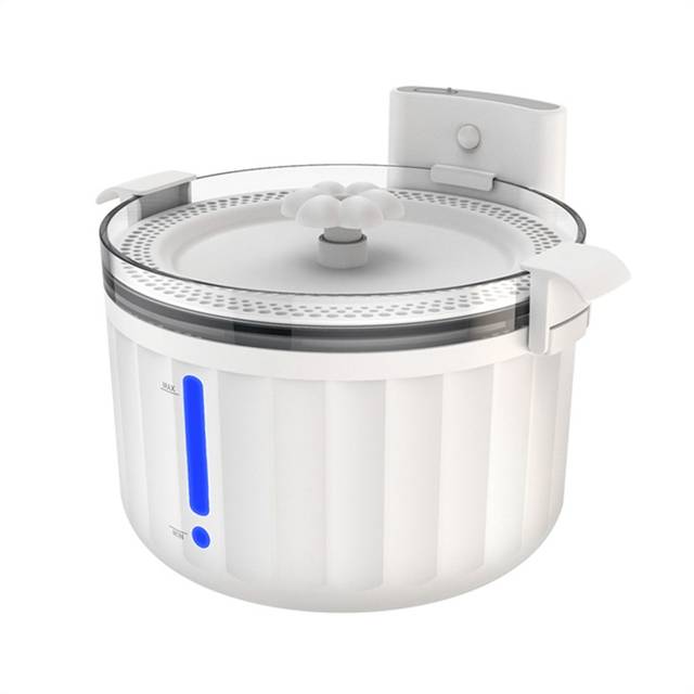 Cat Water Fountain,2L Wireless Motion Sensor Automatic Pet Fountain Cordless Dog Water Dispenser,for Cats, Pets White