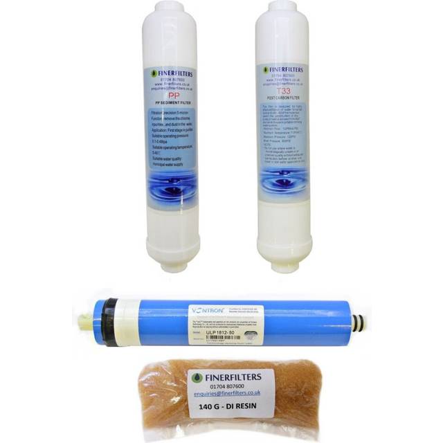 4 Stage Compact Aquarium Reverse Osmosis Replacement Water Filters with 50 GPD Membrane by Finerfilters