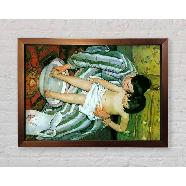 The Bath by Mary Cassatt - Single Picture Frame Art Prints - Bronze (84.1cm H x 59.7cm W x 3.4cm D)