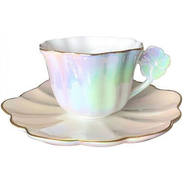Pearly Light Luxury Afternoon Tea Scented Tea Set British Ceramic Flower Tea Cup