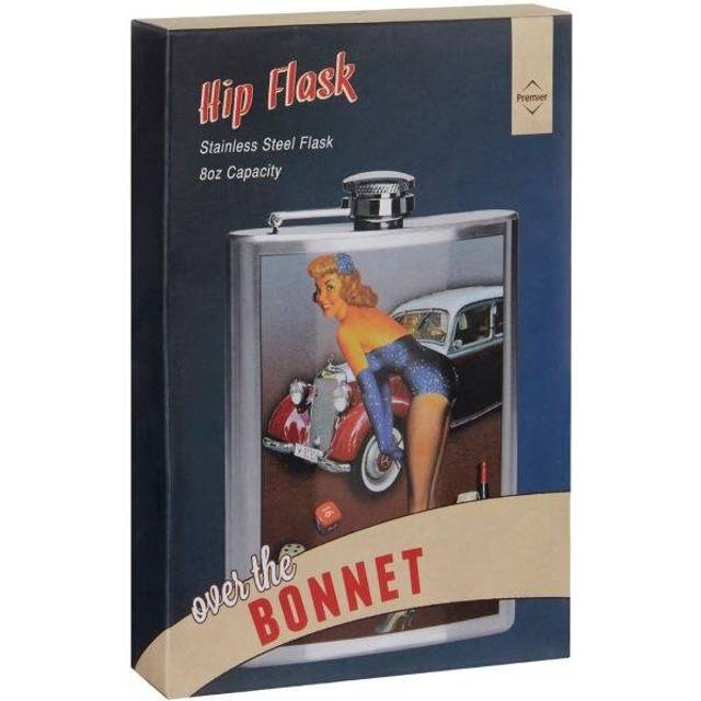 Premier Housewares Over The Bonnet Hip Flask, 236 ml - Rostfritt stål