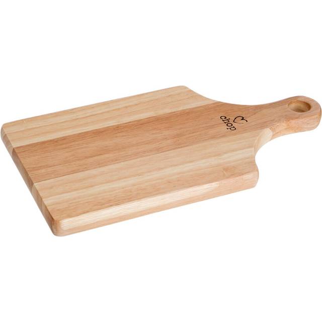 Premier Housewares - Interiors by Premier Small Rubberwood Paddle Chopping Board, Cutting Board for Kitchen, Stylish Natural Wood Chopping Board