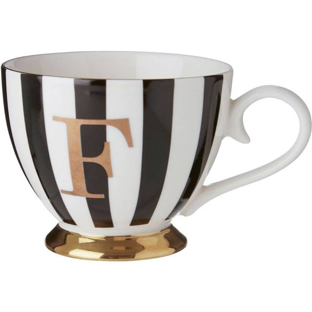 Personalized Duchess F Letter Monogram Mug, Regal Design Coffee Mug For Kitchen, Durable Mug For Breakfast