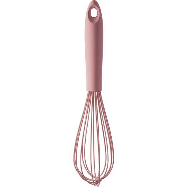 Premier Housewares Hand Whisk Manual Non-Stick Hand Wish Heat Resistant  Hand Wisker Pastel Pink Non Scratch Whisk For Mixing With Hanging Loop