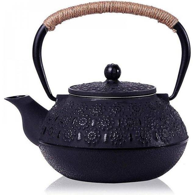 Japanese Cast Iron Teapot Kettle With Infuser / Strainer , Cherry Blossoms
