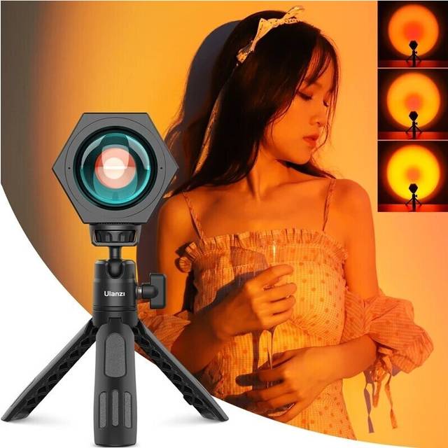 Sunset Light Video Lights for Photography Ins Live Streaming Projector Atmosphere Light Night Lamp Bar Coffee Stores