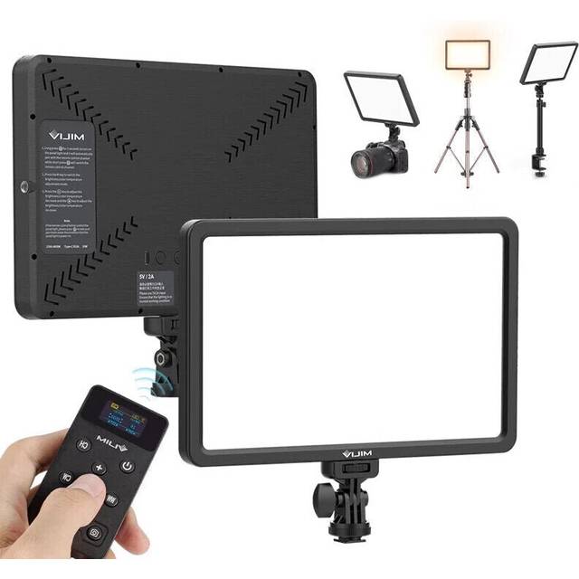 Flat Panel Light 2500K-9000K Bi-Color CRI 90+ Soft Lighting with Remote Control LED Video Lamp for Photography Live Broadcast