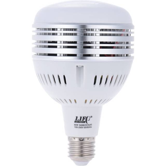 60W LED Daylight Balanced E27 5400K Light Bulb Studio Modeling Lamp for Photography Video Lighting 100~250V