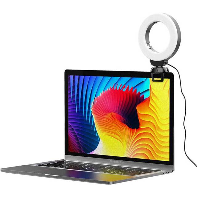 LED Video Light Ring Lamp With Clip Fill Light for iPad/Laptop Online Meeting Conference Light 4 Inch 3200K-6500K