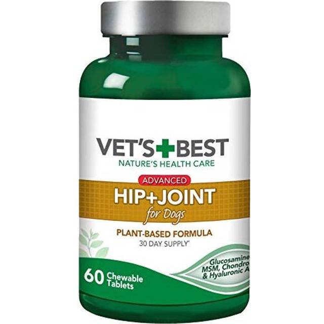 Vet's Best Advanced Hip & Joint Dog Supplements | Formulated with Glucosamine and Chondroitin to Support Dog Joint and Cartilage Health | 60 Chewable