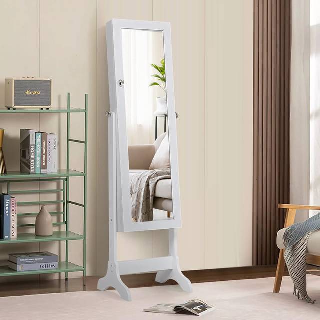 Toupin Jewelry Armoire - White (155cm H X 44cm W X 37cm D)