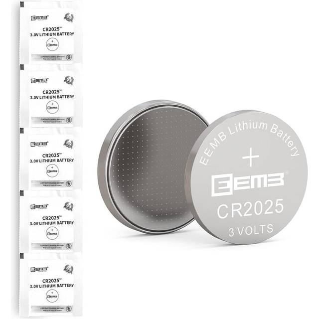 5PCS EEMB CR2025 Li-MnO2 Non-Rechargeable Lithium Battery 3V Button Coin Cell Battery Trusted Quality 150mAh UL Certified...