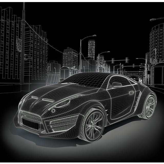 Sunnydale Sports Car by -M-I-S-H-A- - Wrapped Canvas Graphic Art (91cm H x 91cm W x 3.8cm D)