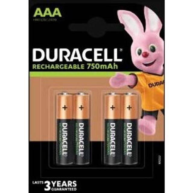 Duracell 75050950 Rechargeable Battery, Nickel Metal Hydride, 750 Mah, 1.2 V, Aaa