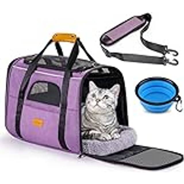 Morpilot Breathable Mesh Small Animal Carrier with Travel Cage and Water Bottle for Hamster, Guinea Pig, Rat, Sugar Glider, Hedgehog, Squirrel - Pink