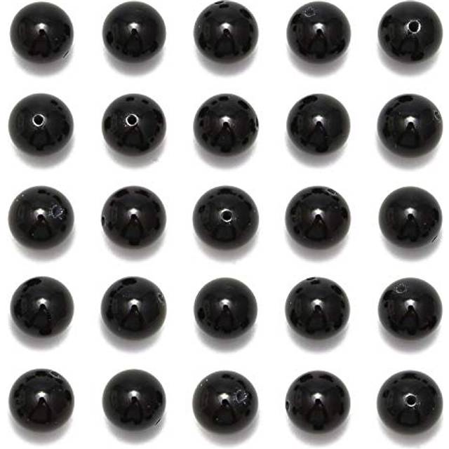 NCB Natural Stone Beads Spacer Beads 100pcs 8mm Round Black Onyx Agate