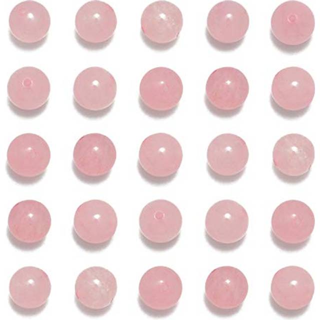 NCB 100PCS 8mm Natural Rose Quartz Beads Gemstone Round Loose Stone Be