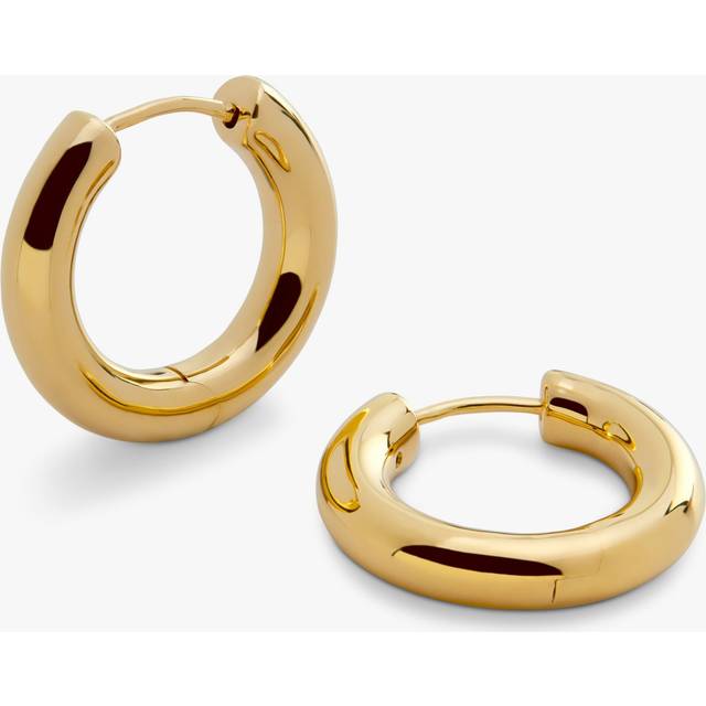 Monica Vinader Womens Yellow Gold Essential Click Small 18ct Gold-plated Vermeil Sterling-silver Hoop Earrings 1 Size - YELLOW GOLD