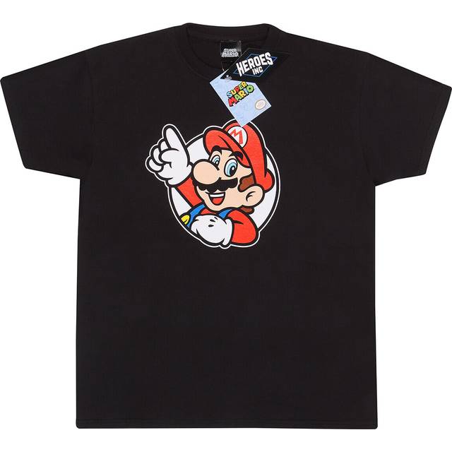 Nintendo super mario - its a me mario (unisex black t-shirt) 3-4 yea t-shirt