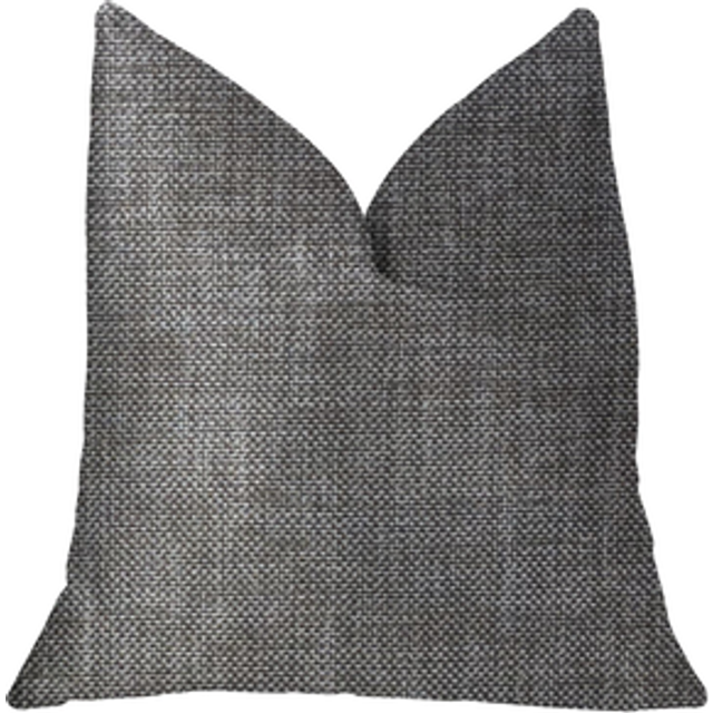 Plutus Grey Pebble Silver Luxury Throw Pillow  Double sided  16 x 16