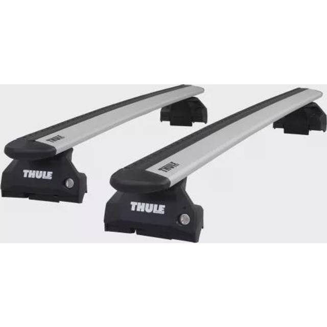 Thule Roof Bars for Audi Q8 e-tron SUV 2022 - 2025 (Closed Roof Rails) | WingBar Evo Silver Aluminium Car Roof Rack
