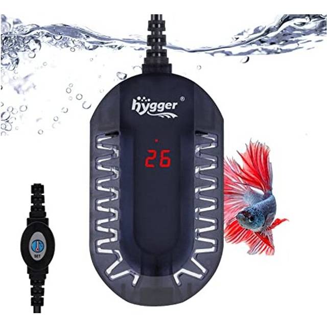 hygger Aquarium Heater, Digital Display Mini Submersible Fish Tank Heater(50W),Fast Heating Thermostat with External Controller and Built-in