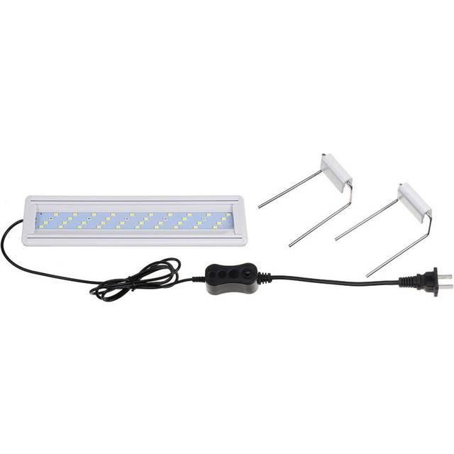 (US Plug) 8W LED Fish Tank Light 30CM Aquarium Bracket Clip Light Aquarium Lighting Extendable Aquatic Plant Light for 30-40cm Fish Tank